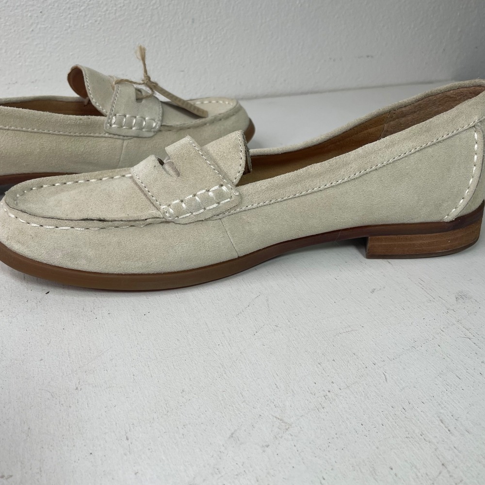 Born Suede Penny Loafers Womens 11 M Cream Beige Slip On Shoes BR0017879 - Picture 7 of 16
